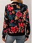 preiswerte Bomberjacke-Damen Freizeitjacke Warm Schnelltrocknend Reißverschluss Tasche Elegant Mode Täglich Einfach Blumen Urlaub Lässig Täglich Ferien Kurz Baseball-Kragen Normale Passform Langarm Oberbekleidung Schwarz