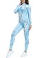 abordables mono de vacaciones-Mujer Normal Mono Vacaciones Graphic Manga Larga Cuello Alto Alta cintura Estampado Fiesta Víspera de Todos los Santos Ajuste regular Negro Azul Piscina Azul claro Verano