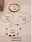 voordelige Damesarmband-Set van 4 elegante armbanden van legering met verstelbare ketting voor dames in goudkleurige, groene kristalkleur – modieuze accessoires voor feesten, bruiloften en speciale gelegenheden