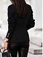 economico Blazer e Completi-Per donna Blazer Confortevole Traspirante Tasca Casual Semplice Formale Ufficio Streetwear Casuale Doppiopetto Regolare Collo ripiegato Vestibilità regolare Manica Lunga Capispalla Nero Blu Fucsia