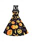 ieftine Rochie de Halloween-Halloween Pentru femei Rochii Midi Rochie A line Vacanță Casual Zilnic Concediu Fit regulat Dovleac SPIDER Fără manșon Gâtul halter Galben Închis Negru Galben Portocaliu Vară Primăvară Toamnă