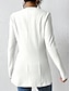 abordables Blazers y Trajes-Mujer chaqueta Cómodo Transpirable Botones Estilo de Oficina Casual Plano Oficina Calle Casual Ropa Cotidiana Botonadura Simple Regular Escote en Pico Ajuste regular Manga Larga Ropa de calle Negro