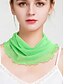 abordables Foulards pour femmes-Foulard en soie transparente pour femme – Bandana tubulaire à bords volantés, élégant tour de cou pour le bureau, les voyages, les fêtes et les tenues de soirée