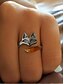 abordables Bagues pour femmes-Bague ajustable en alliage pour femme, motif renard – anneau ouvert en forme d&#039;animal mignon avec accent ambré pour filles et femmes, idéal pour un usage quotidien, comme cadeau ou pour une tenue décontractée.