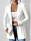 abordables Blazers y Trajes-Mujer chaqueta Cómodo Transpirable Botones Estilo de Oficina Casual Plano Oficina Calle Casual Ropa Cotidiana Botonadura Simple Regular Escote en Pico Ajuste regular Manga Larga Ropa de calle Negro
