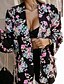 billige Blazere og dresser-Dame Blazer Bekvem Pustende Blondér Lomme Fritid Leopard Kontor Gate Avslappet Dagligdagstøy Enkeltkneppet Normal Aftæpning Normal Langermet Yttertøy Svart Hvit Gul Vår Høst