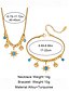 abordables Collier pour femme-Ensemble collier et bracelet en alliage d'or pour femme avec breloques turquoise en forme de soleil et d'arbre – bijoux bohème chic pour les fêtes, les vacances et les tenues décontractées