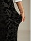abordables Jupes Formelles-Femmes Jupe Trompette / Sirène Élégant ancien Maxi Taille haute Jupes Élastique Noir Printemps Velours