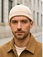 abordables Chapeaux pour hommes-Casquette docker en velours côtelé pour homme avec sangle réglable – élégante casquette en tricot côtelé pour le quotidien, les activités de plein air et la mode urbaine
