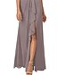 preiswerte Bodenlänge-A-Linie Asymmetrisch Kleid für Hochzeitsgäste Abendkleid Brautmutterkleid Kurzarm V Ausschnitt Elegant Einfach Formell Hochzeitsgast Formeller Abend Chiffon mit Falten