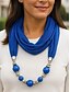 ieftine Esarfe de dama-Colier eșarfă caldă multicoloră pentru femei - eșarfă infinită ușoară cu pandantiv și mărgele, accesoriu elegant și la modă pentru petreceri și ținute casual