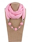 ieftine Esarfe de dama-Colier eșarfă caldă multicoloră pentru femei - eșarfă infinită ușoară cu pandantiv și mărgele, accesoriu elegant și la modă pentru petreceri și ținute casual