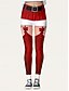 ieftine Pantaloni de Crăciun-Pentru femei Jambiere Vacanță Epocă Modă Lungime totală Talie ÎnaltăPantsCrăciun Grafic Imprimare 3D #D Noutate Imprimare Απαλό Respirabil Înaltă Elasticitate Vacanță Petrecere Stradă Roșu Claret