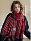 abordables Accessoires de Noël-Écharpe à carreaux de Noël pour femme, châle d&#039;hiver chaud en tartan avec franges, accessoire de mode confortable pour les fêtes de fin d&#039;année et les vêtements d&#039;extérieur