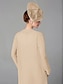 abordables Costumes-pantalons pour maman-Combinaison Tailleur-Pantalon Trois Pièces Longueur au sol Robe de Mère de Mariée  manche longue Col Bateau Élégant Grande taille Echarpe incluse Formel robe demoiselle d honneur Chiffon Echarpe