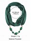ieftine Esarfe de dama-Colier eșarfă caldă multicoloră pentru femei - eșarfă infinită ușoară cu pandantiv și mărgele, accesoriu elegant și la modă pentru petreceri și ținute casual