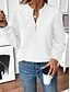 economico Top Semplici-Per donna Felpa Pullover Semplice Caldo Casual Manica Lunga Girocollo Top Regolari Cerniera Bianco Rosa Grigio Autunno Inverno