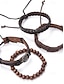 baratos Jóias Masculinas-Conjunto de pulseiras masculinas multicamadas de couro genuíno – pulseira de punho de árvore da vida com contas boho para uso casual, festa e viagem