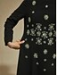 preiswerte abendkleider-Damen Maxikleid Etui-Kleid Trompeten- Meerjungfrauenkleid A Linie Kleid Elegant Formell Abendgesellschaft Normale Passform Einfarbig Langarm Stehkragen Schwarz Frühling Herbst Winter
