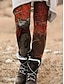cheap Graphic Leggings-Women&#039;s Slacks Leggings Cozy Leggings Vacation Vintage Streetwear Full Length Natural Graphic Cat Elastic Waist Print Comfy Outdoor Comfortable Stretchy Outdoor Vacation Streetwear Dark-Gray Dark