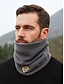 ieftine Cravate și papion pentru bărbați-încălzitor termic de gât și căciulă din fleece pentru bărbați – mască de iarnă 2 în 1 cu căptușeală pentru sporturi în aer liber, ciclism, schi și vreme rece