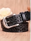 abordables Ceinture pour femme-Ceinture en cuir véritable pour femme – motif floral vintage sculpté avec boucle en métal, accessoire de taille rétro pour jeans, robes et tenues décontractées