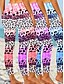 preiswerte Blumenmuster-Damen Leggings Urlaub Vintage Mode Volle Länge Hohe Taille Grafik Leopard Abstrakt Drucken Thermowarm Weich Atmungsaktiv Hohe Elastizität Urlaub Straße Alltagskleidung Hellrosa Violett Hellhimmelblau