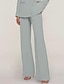 baratos Calças de fato &amp; Saias-Calça de Terno Feminina Ajustada Formal Convidada de Casamento Formal Noite Stretch Chiffon Elegante Comprimento no Tornozelo