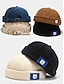 tanie Czapki męskie-męska czapka beanie z kordu bez daszka, retro czapka typu docker z regulowanym paskiem, casualowa czapka typu jarmułka na jesień i zimę