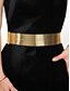 billiga Dambälte-Dambälte i guld, silver och svart - brett metallbälte - elastiskt stretchigt dragsko med tryckknapp, modeaccessoar för klänningar, fester och formella tillfällen