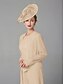 abordables Costumes-pantalons pour maman-Combinaison Tailleur-Pantalon Trois Pièces Longueur au sol Robe de Mère de Mariée  manche longue Col Bateau Élégant Grande taille Echarpe incluse Formel robe demoiselle d honneur Chiffon Echarpe