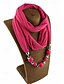 ieftine Esarfe de dama-Colier eșarfă caldă multicoloră pentru femei - eșarfă infinită ușoară cu pandantiv și mărgele, accesoriu elegant și la modă pentru petreceri și ținute casual