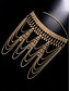 economico Collana da donna-collana a catena con strass dorati da donna - gioielli di lusso multistrato per feste formali ed eventi serali