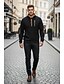 economico T-shirt in maglia waffle-Per uomo Maglietta Maglietta a Maglia Waffle Camicia a Maniche Lunghe Manica Lunga Zip a un quarto Primavera &amp; Autunno Blocco di colori Moda Designer Essenziale Patchwork Cerniera Vacanza Streetwear