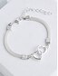 abordables Pulsera de mujer-Tobillera de aleación con forma de corazón para mujer, tobillera con cadena de plata dorada, adecuada para playa, fiestas, vacaciones y uso diario.