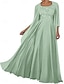 preiswerte Mamas Kleidersets-Zweiteilig Kleid-Sets Bodenlang Kleid für Hochzeitsgäste Brautmutterkleid Ärmellos Quadrathals Elegant Einfach Formell Hochzeitsgast Formeller Abend Chiffon mit Einfarbig