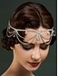 tanie Akcesoria do maskarady-Damska ozdoba do włosów z lat 20. XX wieku w stylu Gatsby'ego z kryształkami, vintage'owy dodatek do włosów w stylu flapper na bale tematyczne i imprezy halloweenowe