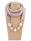 ieftine Esarfe de dama-Colier eșarfă caldă multicoloră pentru femei - eșarfă infinită ușoară cu pandantiv și mărgele, accesoriu elegant și la modă pentru petreceri și ținute casual
