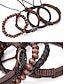 baratos Jóias Masculinas-Conjunto de pulseiras masculinas multicamadas de couro genuíno – pulseira de punho de árvore da vida com contas boho para uso casual, festa e viagem