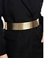 billiga Dambälte-Dambälte i guld, silver och svart - brett metallbälte - elastiskt stretchigt dragsko med tryckknapp, modeaccessoar för klänningar, fester och formella tillfällen