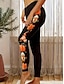 ieftine Pantaloni de Halloween-Pentru femei Jambiere Vacanță Epocă Modă Lungime totală Talie ÎnaltăPantsHalloween Grafic Dovleac Halloween Imprimare Απαλό Respirabil Înaltă Elasticitate Vacanță Stradă Casual Portocaliu Primăvar