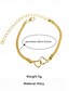 abordables Pulsera de mujer-Tobillera de aleación con forma de corazón para mujer, tobillera con cadena de plata dorada, adecuada para playa, fiestas, vacaciones y uso diario.
