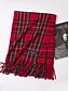 abordables Accessoires de Noël-Écharpe à carreaux de Noël pour femme, châle d&#039;hiver chaud en tartan avec franges, accessoire de mode confortable pour les fêtes de fin d&#039;année et les vêtements d&#039;extérieur