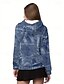 billige Stripe og geometriske topper-Dame Pullover hettegenser-genser Grafisk Geometrisk Punk Aktiv Årgang Langermet Med hette Vanlige topper Gate Hverdag Trykt mønster Lomme foran Denim blå Rød Vår Høst Vinter