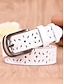 abordables Ceinture pour femme-Ceinture en cuir véritable pour femme – motif floral vintage sculpté avec boucle en métal, accessoire de taille rétro pour jeans, robes et tenues décontractées