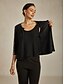 baratos Blusas Elegantes-Mulheres Tops elegantes Tops de noite Purpurina Com Miçangas Com Strass Elegante Festa Manga 3/4 Gola Redonda Trabalho Convidado do casamento Traje de festa para noite Preto Primavera / Outono