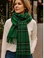 abordables Accessoires de Noël-Écharpe à carreaux de Noël pour femme, châle d&#039;hiver chaud en tartan avec franges, accessoire de mode confortable pour les fêtes de fin d&#039;année et les vêtements d&#039;extérieur