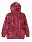billige Stripe og geometriske topper-Dame Pullover hettegenser-genser Grafisk Geometrisk Punk Aktiv Årgang Langermet Med hette Vanlige topper Gate Hverdag Trykt mønster Lomme foran Denim blå Rød Vår Høst Vinter