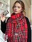 abordables Accessoires de Noël-Écharpe à carreaux de Noël pour femme, châle d&#039;hiver chaud en tartan avec franges, accessoire de mode confortable pour les fêtes de fin d&#039;année et les vêtements d&#039;extérieur
