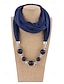 ieftine Esarfe de dama-Colier eșarfă caldă multicoloră pentru femei - eșarfă infinită ușoară cu pandantiv și mărgele, accesoriu elegant și la modă pentru petreceri și ținute casual